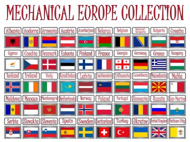 Mechanical europe collection clipart