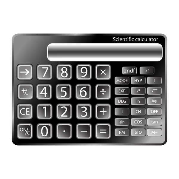 Calculatrice noire contre blanc — Image vectorielle