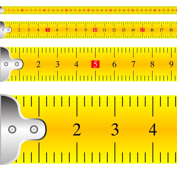 Measuring tape focus vector — Stock Vector