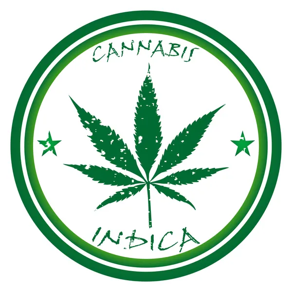 Sello de cannabis contra blanco — Archivo Imágenes Vectoriales