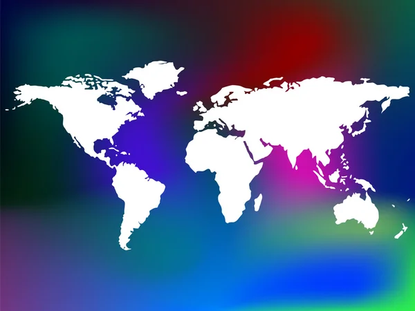 Unieke abstracte achtergrond en kaart van de wereld — Stockvector