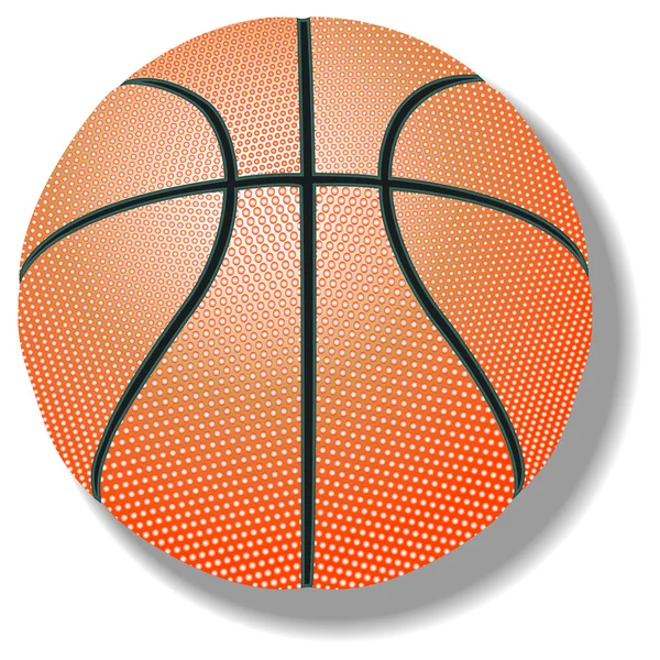 Basketball contre blanc — Image vectorielle