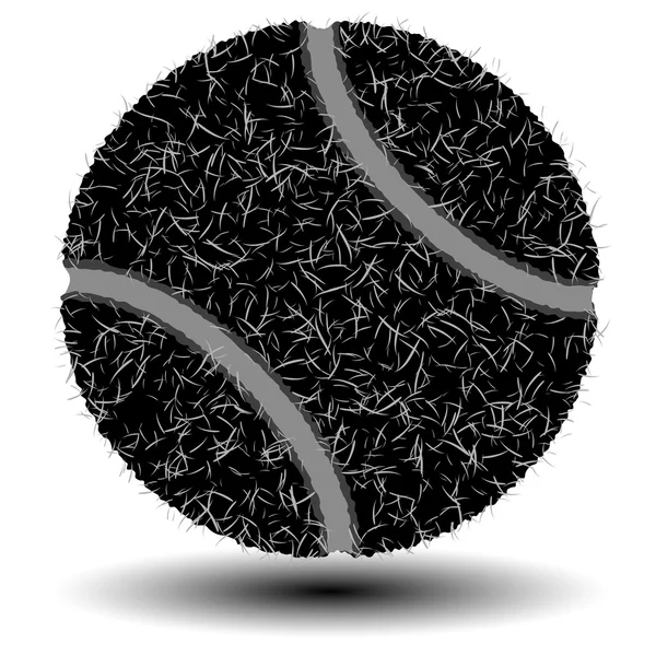 Silhouette eines Tennisballs — Stockvektor