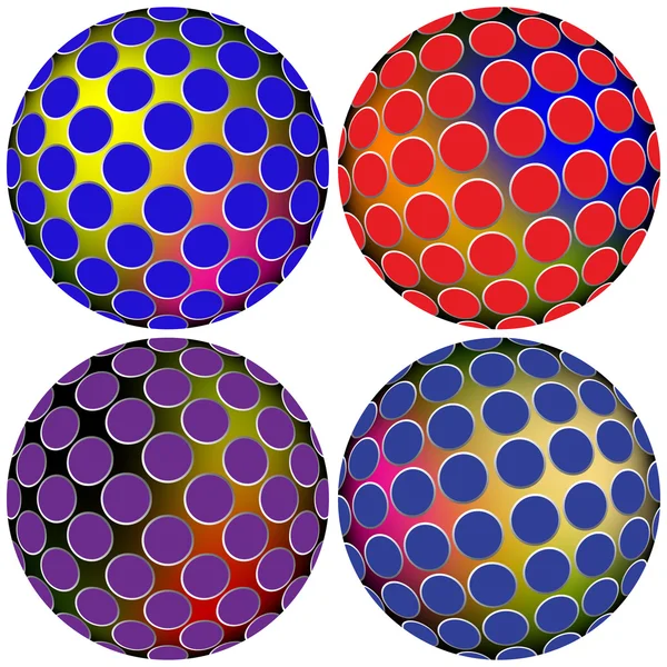 Цветные шары против белого — стоковый вектор