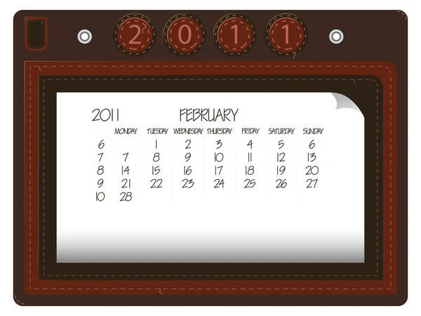 Шкіра лютого 2011 — стоковий вектор