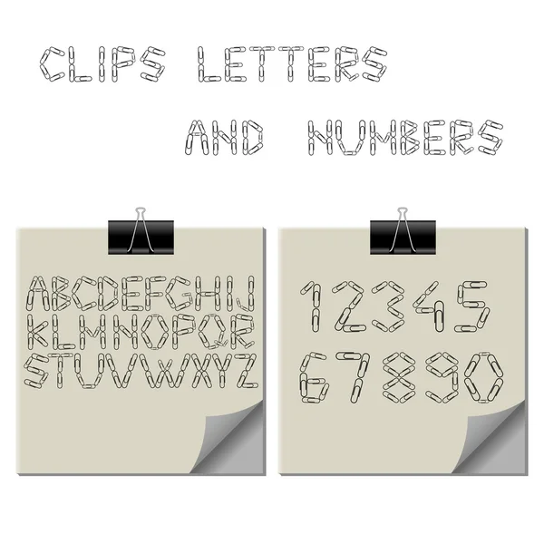 Alfabeto clips de papel — Archivo Imágenes Vectoriales
