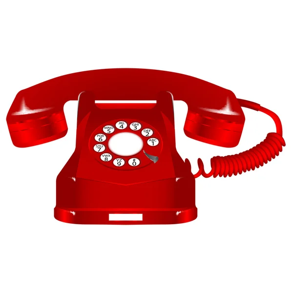 Telefone vermelho retro —  Vetores de Stock