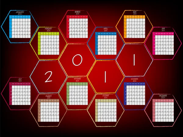 Streszczenie kalendarz 2011 — Wektor stockowy