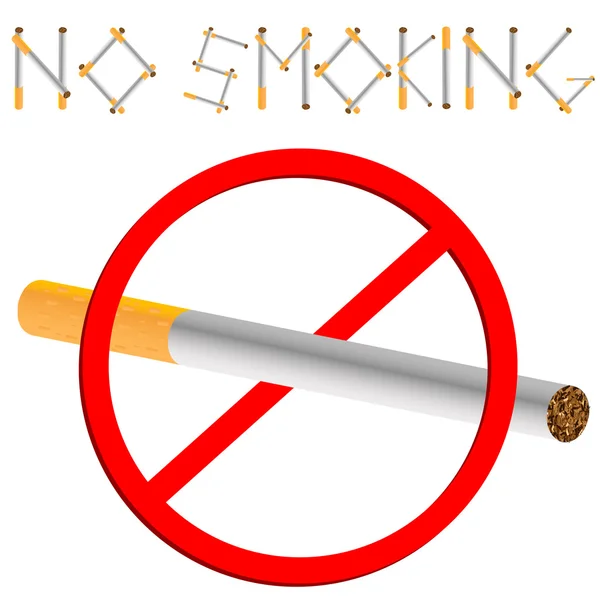 Nessun segno di fumo — Vettoriale Stock