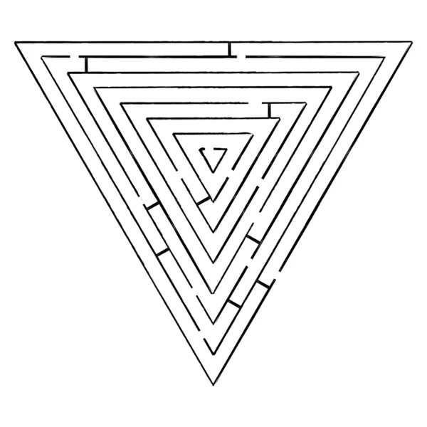 Dreieck-Labyrinth — Stockvektor