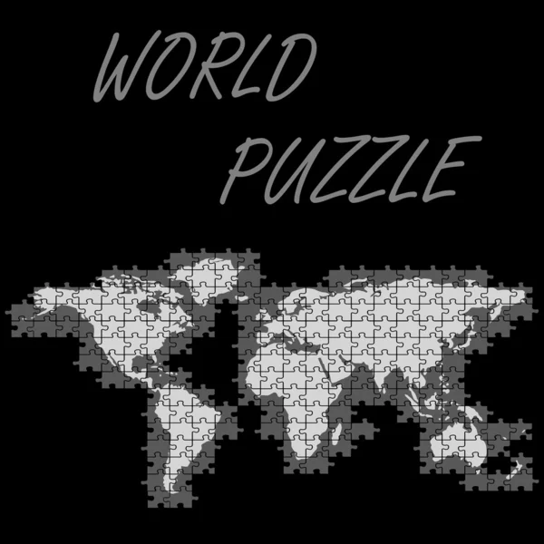 Svět puzzle — Stockový vektor