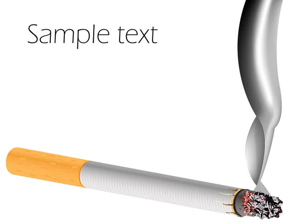Filtra la sigaretta sullo sfondo bianco — Vettoriale Stock