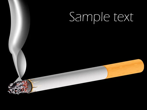 Filtre cigarette contre noir — Image vectorielle