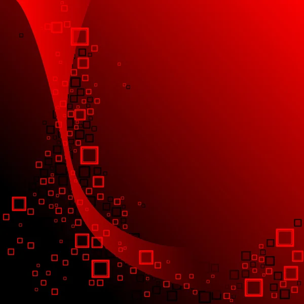 Červené a černé čtverečky složení — Stockový vektor
