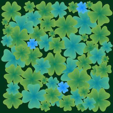 Shamrock leaves pattern clipart