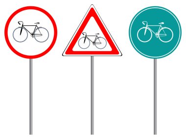 Bike traffic signs clipart