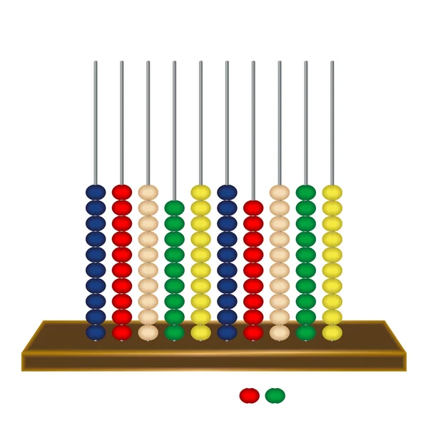 Vertical abacus against white — Stock Vector