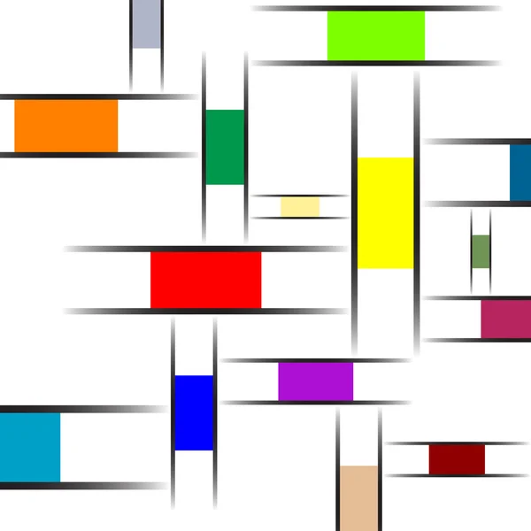Textura abstracta de Mondrian — Vector de stock