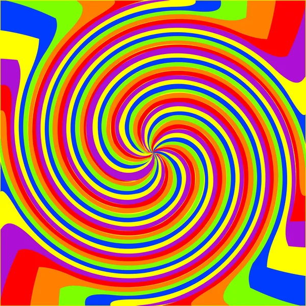 渦巻き模様の虹の組成 — ストックベクタ