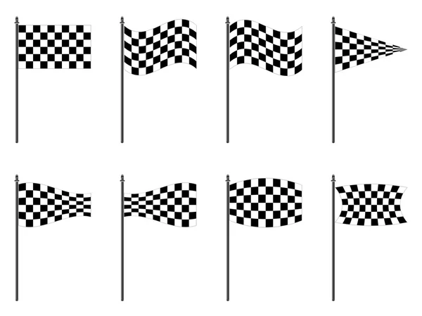 Checkered flags collection — Stock Vector
