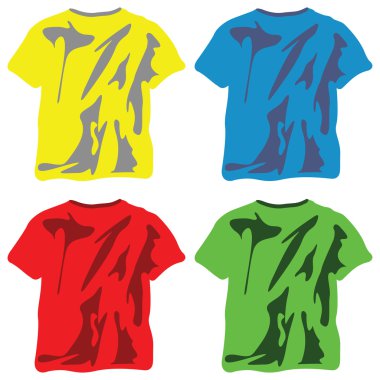 Shirts collection against white clipart