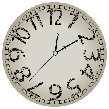 Abstract clock against white clipart