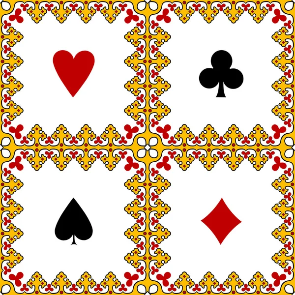 Cadre de symboles de carte à jouer — Image vectorielle