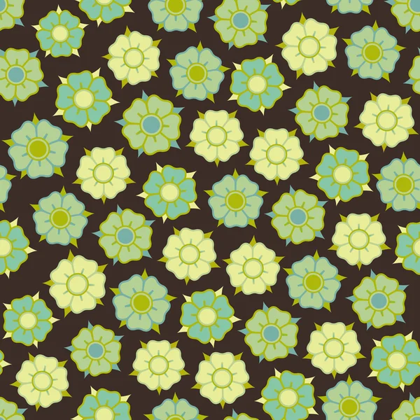 シームレスな花パターンと設計します。 — ストックベクタ