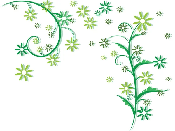 Blommor blad — Stock vektor