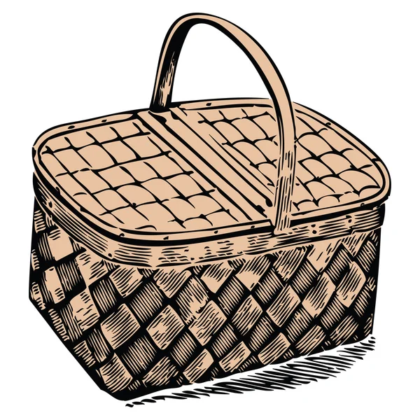 野餐篮 — 图库矢量图片