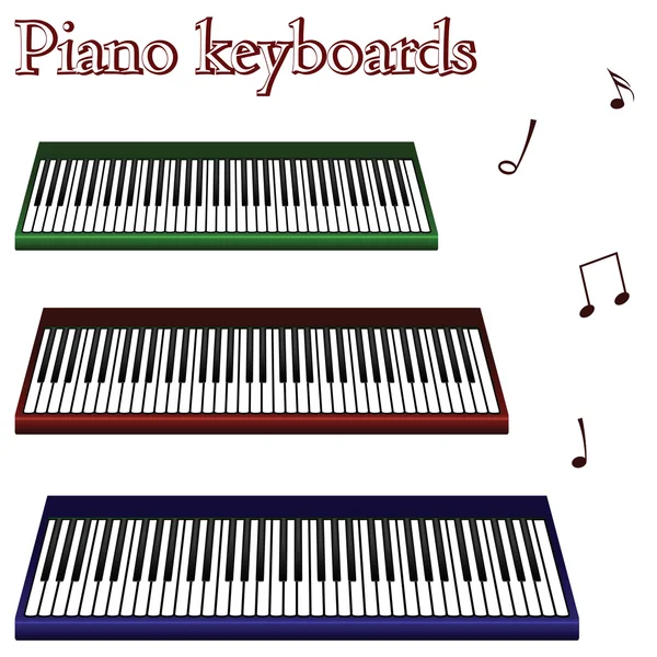 Клавіатури для фортепіано проти білого — стоковий вектор