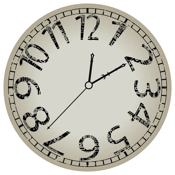 Abstract clock against white — Stock Vector