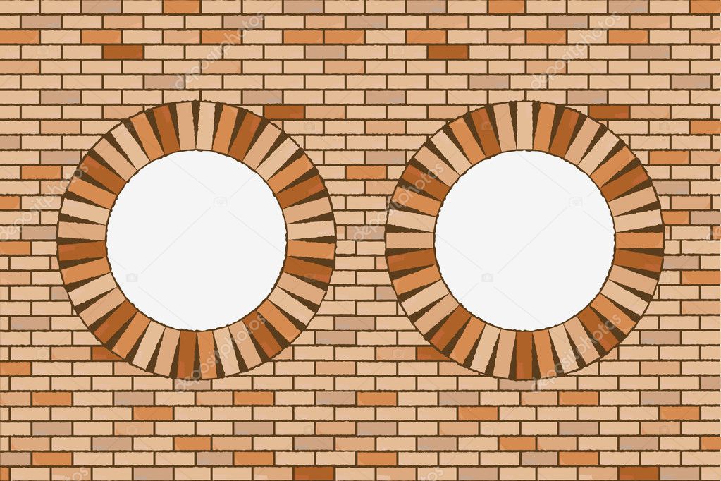 Round brick windows