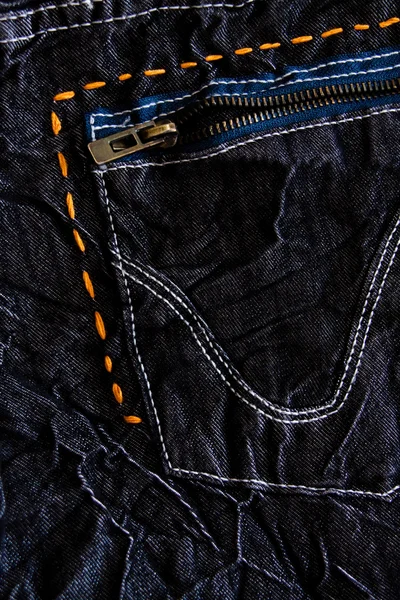 黒のジーンズから詳細 — ストック写真