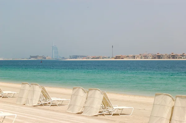 Playa de Atlantis el hotel Palm, Dubai, Emiratos Árabes Unidos — Foto de Stock