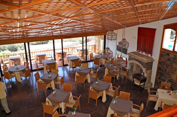 Το εστιατόριο το πολυτελείας ξενοδοχείο, Κρήτη, Ελλάδα — Φωτογραφία Αρχείου