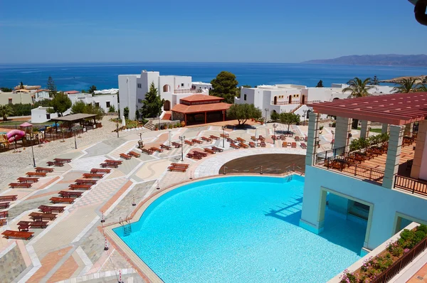 Зона отдыха в роскошных отелях, Крит, Греция — стоковое фото