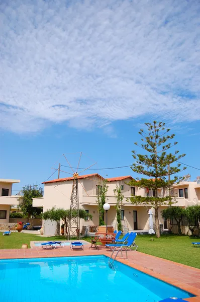 Piscina in hotel privato, Creta, Grecia — Foto Stock