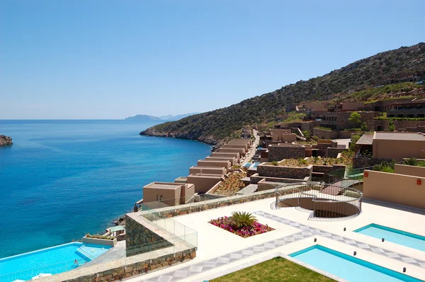 Recreaiton área do hotel de luxo, Creta, Grécia — Fotografia de Stock