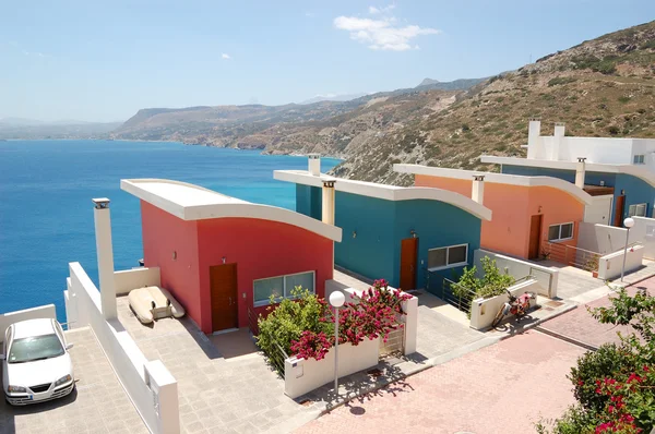 Holiday villas at resort, Crete, Greece — Stock Photo, Image