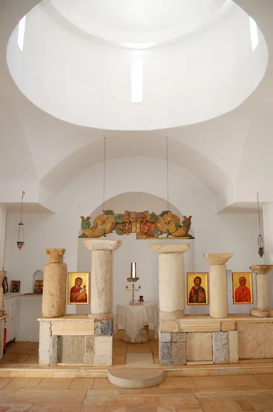 O interior da Igreja Ortodoxa, Creta, Grécia — Fotografia de Stock