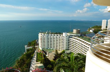 The luxury hotel with sea view, Pattaya, Thailand clipart