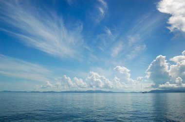 Bulutların üzerinde Hint Okyanusu, phuket, Tayland