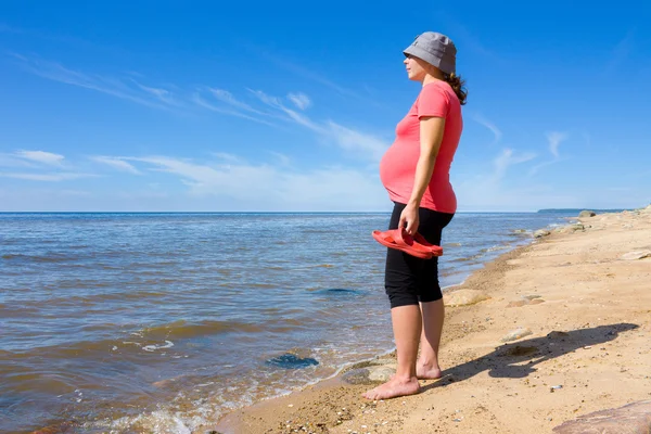 Gravid jente – stockfoto