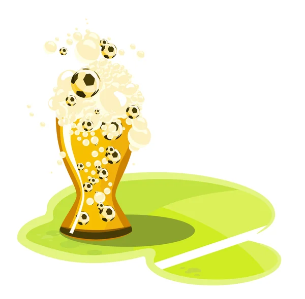 Bière _ football — Image vectorielle