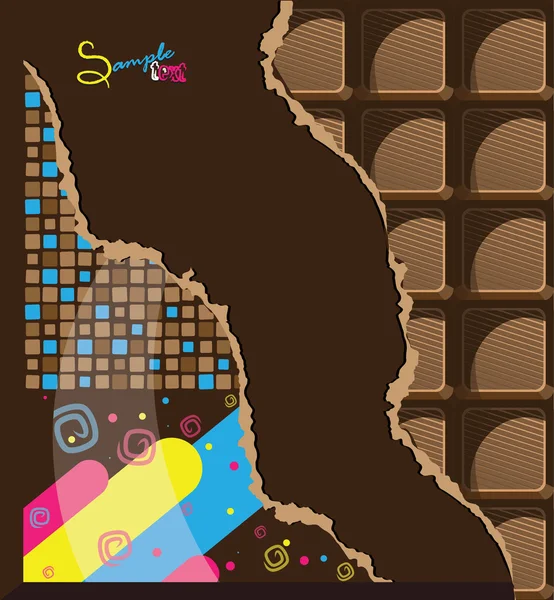 Čokoládové pozadí — Stockový vektor