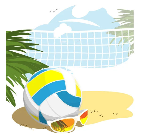 沙滩排球 — 图库矢量图片#
