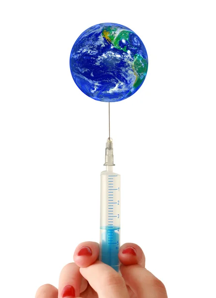 Vaccinatie wereld — Stockfoto