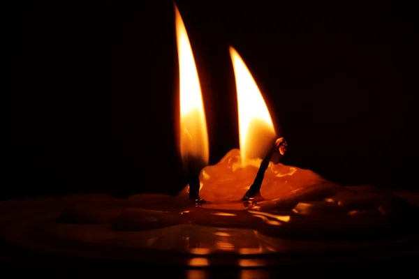 Duas velas. — Fotografia de Stock