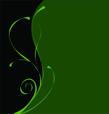 Elegant vector dark green background clipart